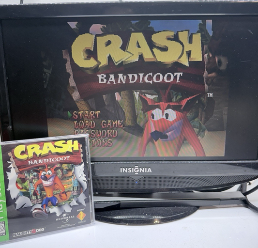 Crash Bandicoot (PlayStation 1, 1996) Game Case & Manual - Tested and Working