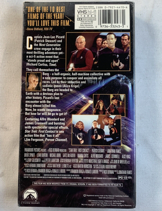 Star Trek: First Contact (VHS, 1997) New, Factory Sealed