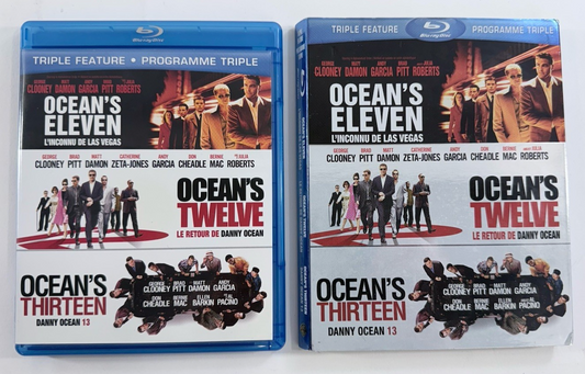 Oceans Eleven/Oceans Twelve /Oceans Thirteen (Blu-ray Disc, 2012, 3-Disc Set)