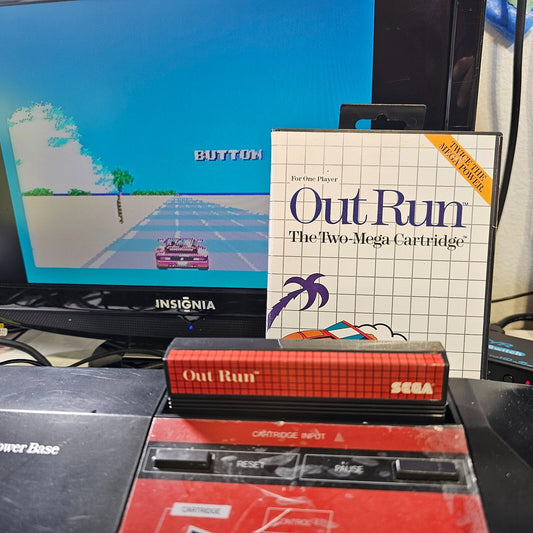 Out Run (Sega Master System, 1987) Game Case Manual - Tested and Working