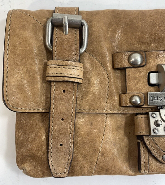 Juicy Couture Genuine Leather Tan Brown Clutch RN52002/CA16396