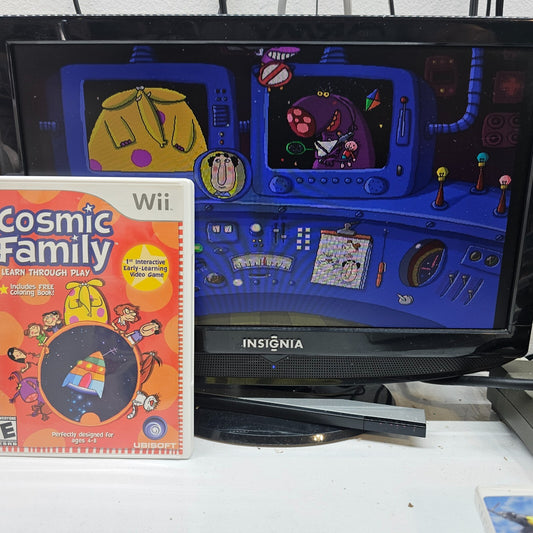 Cosmic Family (Nintendo Wii, 2007) Game Case Manual Coloring Book - Tested