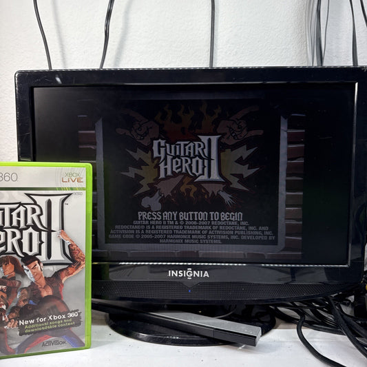 Guitar Hero II (Microsoft Xbox 360, 2007) Game Case Manual - Tested and Working
