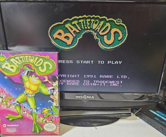 Battletoads (Nintendo NES, 1991) Game Box Manual Poster Foam -Tested and Working