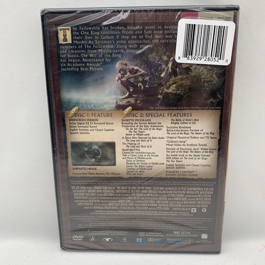 The Lord of the Rings: The Two Towers (DVD, 2003, 2-Disc Set, Widescreen) Promo