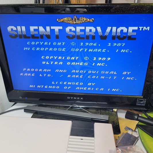 Silent Service (Nintendo Entertainment System, 1989) Game and Manual