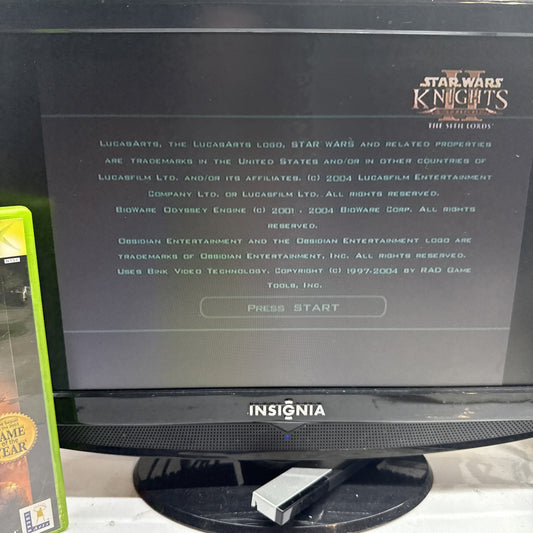 Star Wars: Knights of the Old Republic II (Xbox, 2004) Game Case Manual Reg.