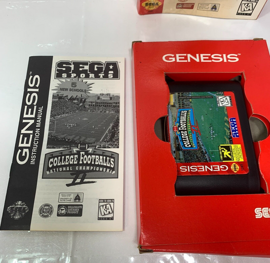 College Football National Championship 2 (Genesis, 1995) Game Box Manual Insert