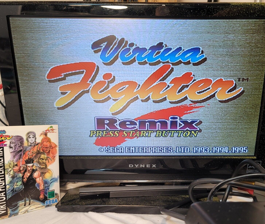 Virtua Fighter Remix (JP Sega Saturn, 1995) Disc and Manual - Tested and Working