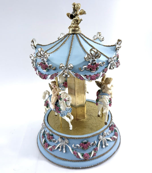 The Franklin Mint "Carousel of Love" Judith Winslow Musical Wind Up Collectible
