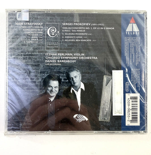 Itzhak Perlman - Stravinsky & Prokofiev Violin Concertos (Teldec CD, 1997) New