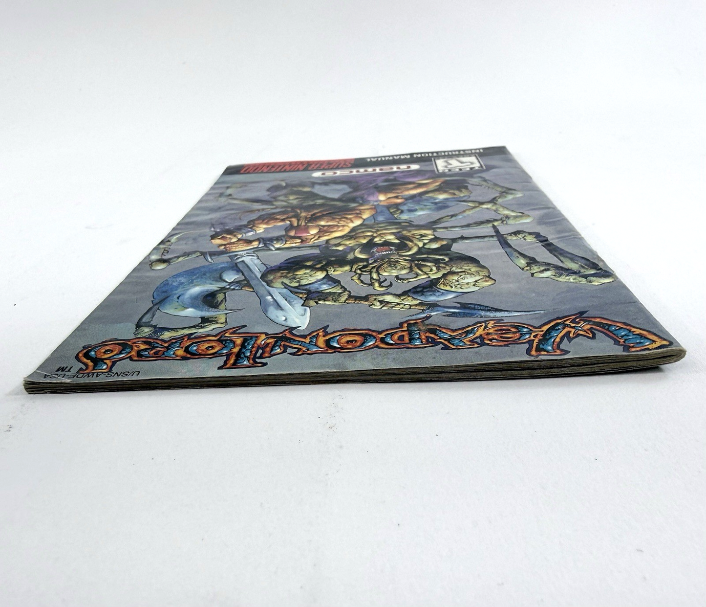 Namco 1995 Weaponlord Instruction Manual for Super Nintendo U/SNS-AWDE-USA