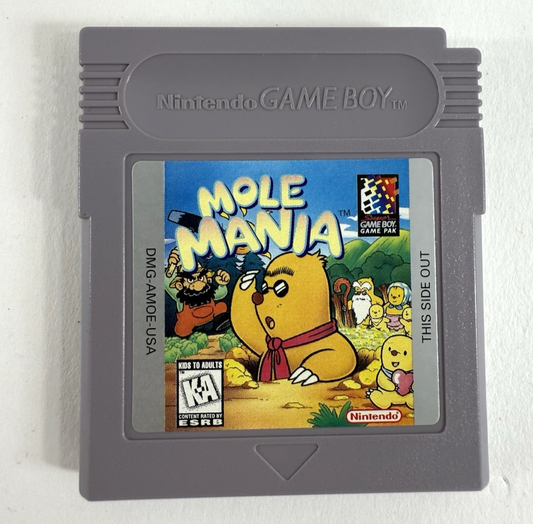 Mole Mania (Nintendo Gameboy, 1997) Game Case Manual Inserts - Tested