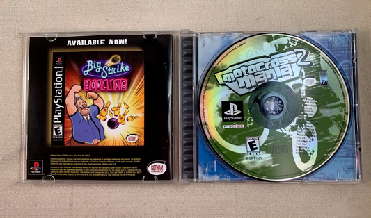 MOTOCROSS MANIA 2 (Playstation, 1994) Game Case Manual Complete
