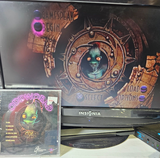 Oddworld: Abe's Oddysee (Sony PlayStation, 1997) Game Case Manual Registration