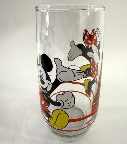 Anchor Hocking Walt Disney Mickey Minnie Mouse Drinking Glass Tumbler