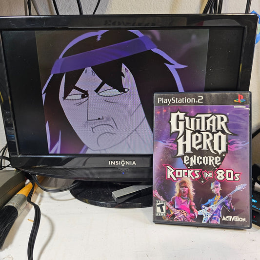 Guitar Hero Encore Rocks the 80's (Sony PlayStation 2, 2007) Case Game Manual