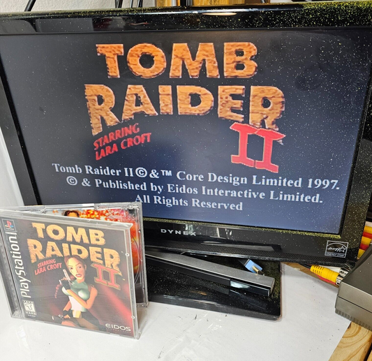 Tomb Raider II 2 (Sony PlayStation, 1998) Game Case Manual Registration