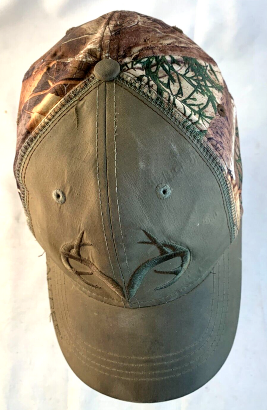RealTree Edge Antler Logo Camouflage Cap Hat Stretch Fit Size S-M Camo