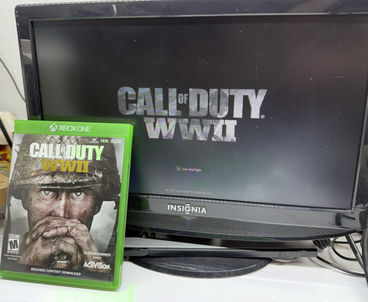 Call of Duty: WWII (Microsoft Xbox One, 2017) Game, Case, Insert - Tested
