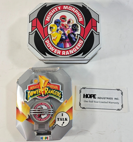 Saban 1994 Mighty Morphin' Power Rangers Red Ranger Watch and Collector Tin