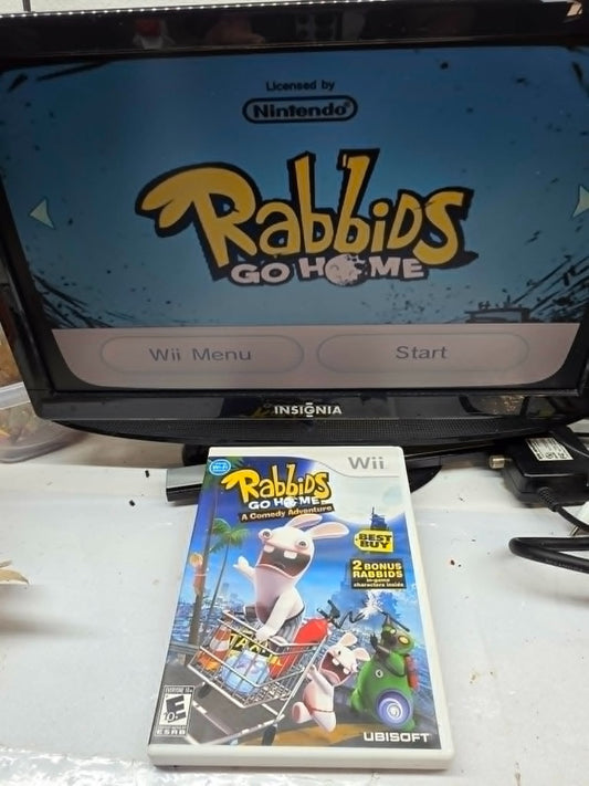Rabbids Go Home (Nintendo Wii, 2009) Game, Case, Manual, and Insert - Tested