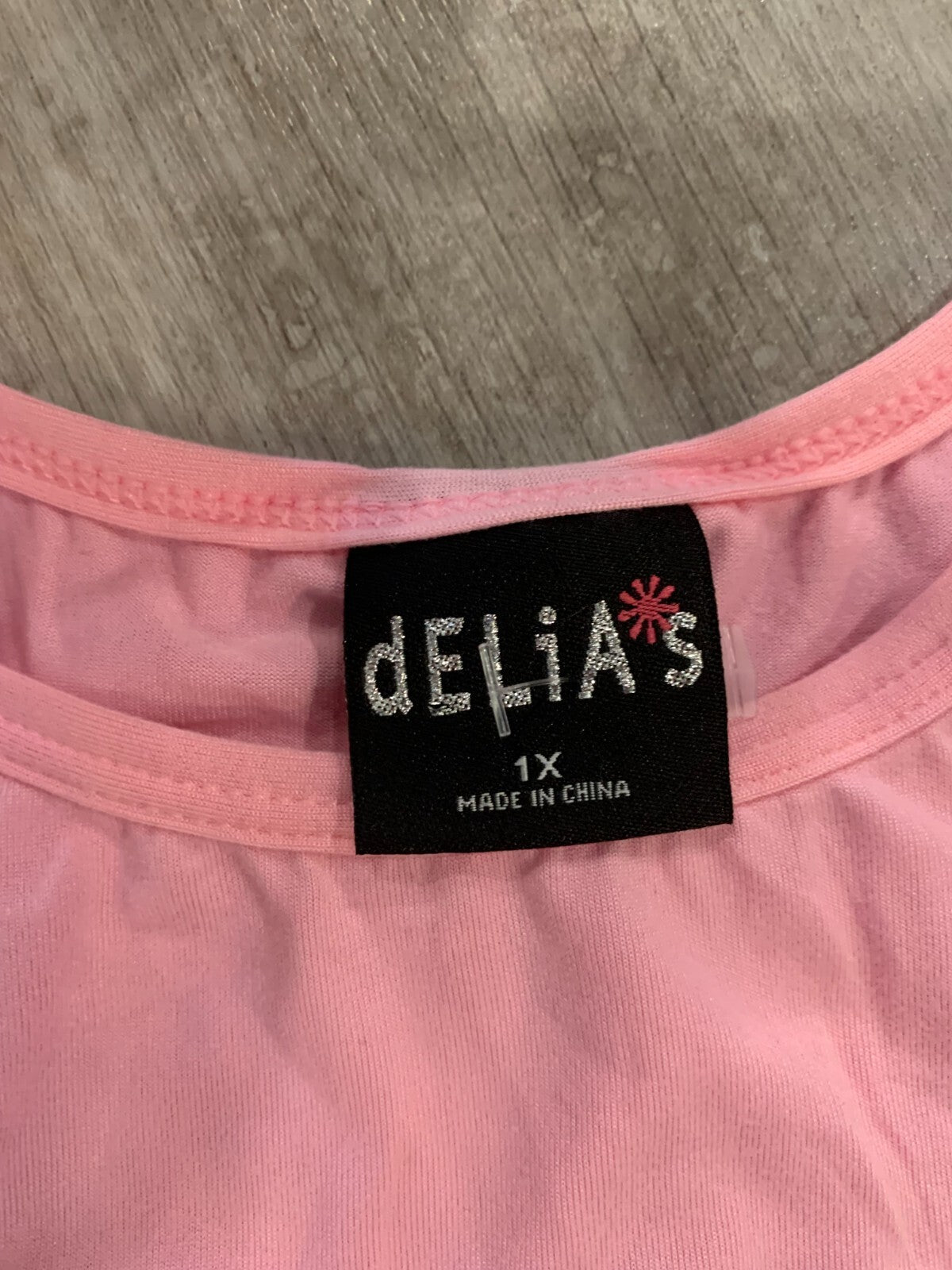 dELIA's Pink Sleeveless Graphic Butterfly Tee NEW XL