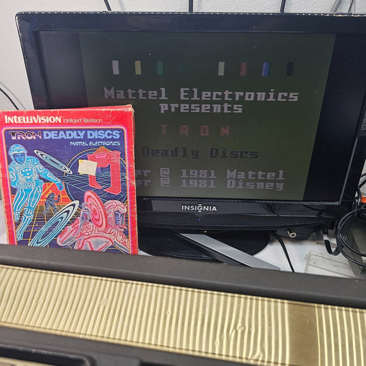 Tron Deadly Discs (Intellivision, 1982) Game Box Manual Overlay - Tested