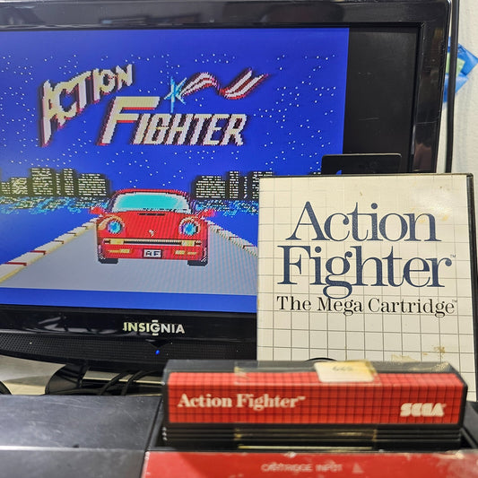 Action Fighter (Sega Master System, 1986) Game and Case - Tested