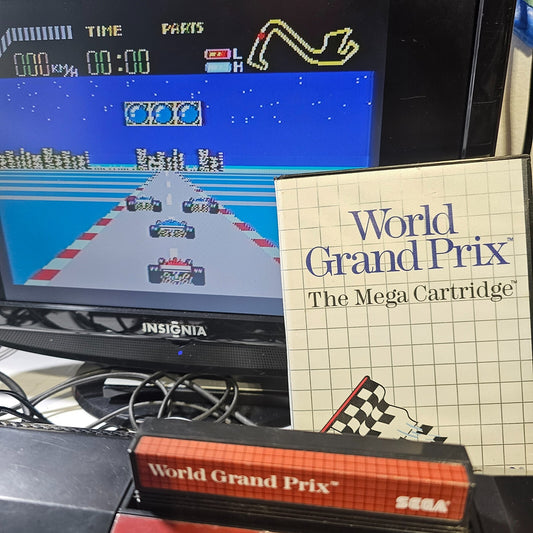 World Grand Prix (Sega Master System, 1986) Game Case Manual - Tested & Working