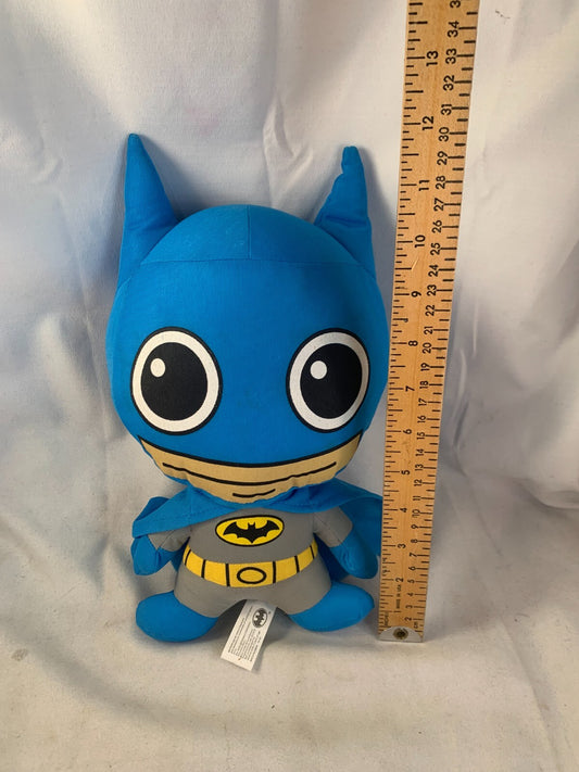 DC Comics Batman Six Flags Texas Fat Head Blue Plush Stuffed Doll 16”