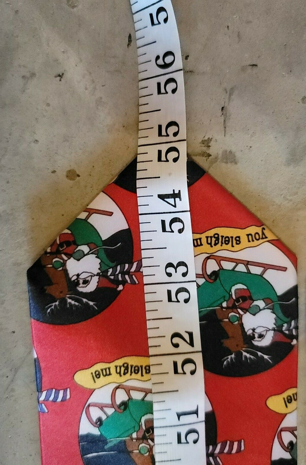 55" Bill Blass Christmas Neck Tie 'You Sleigh Me'