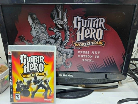 Guitar Hero World Tour (Sony PlayStation 3, 2008) Game, Case and Manual - Tested