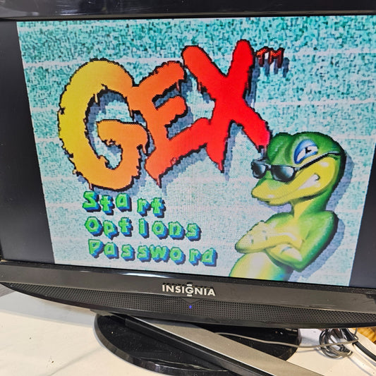 Gex (Sony PlayStation 1, 1996) Game, Case, and Back Cover Art - No Manual