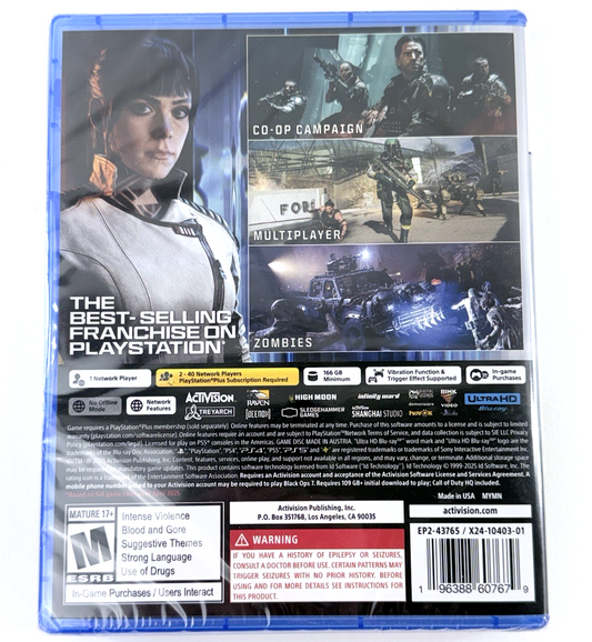 Call Of Duty Black Ops 7 (Sony PlayStation 5, 2025) New, Factory Sealed