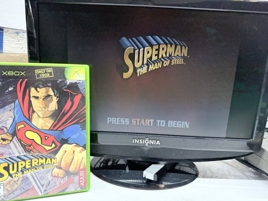 Superman: The Man of Steel (Xbox, 2002) Game Case Manual Insert - Tested
