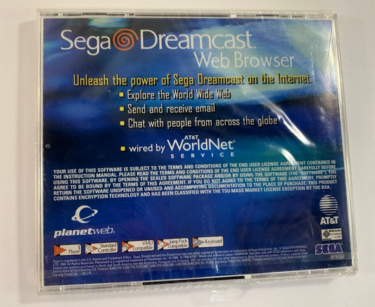 SEGA Dreamcast Web Browser (Sega Dreamcast, 1999) New, Sealed - Read