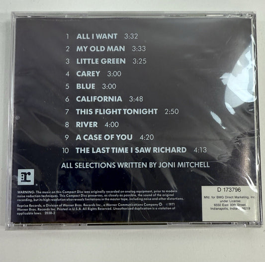 Blue by Joni Mitchell (CD, 2008) BMG Direct Edition - New, Factory Sealed