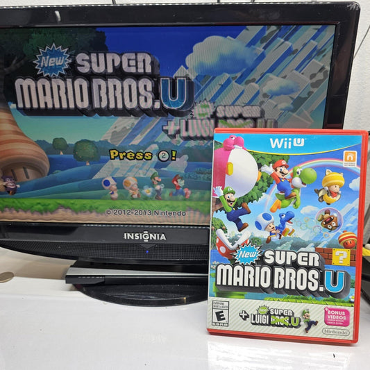 New Super Mario Bros. U + New Super Luigi U (Wii U, 2015) Game, Case, & Manual