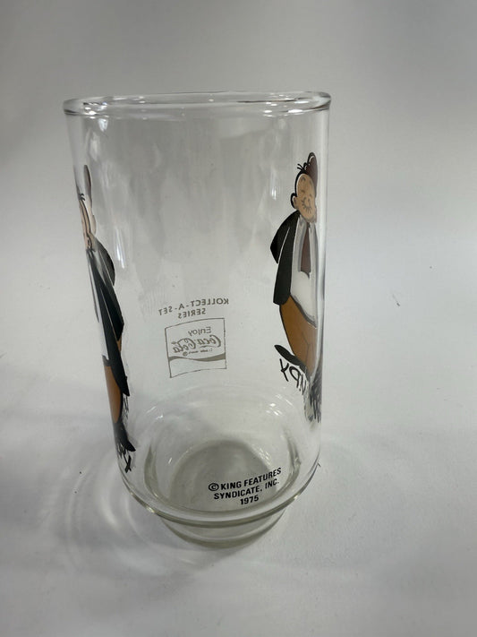 Coca-Cola Kollect-A-Set Series Popeye 1975 Wimpy 6” Drinking Glass