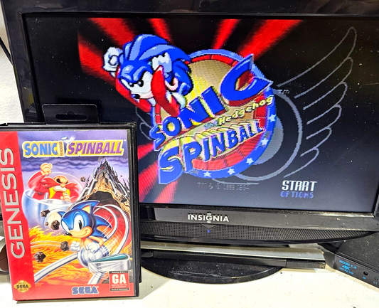 Sonic Spinball (Sega Genesis, 1993) Game Case Manual - Tested and Working