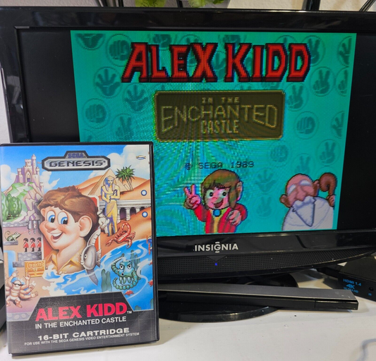 Alex Kidd in the Enchanted Castle (Sega Genesis, 1989) Game Case Manual - Tested