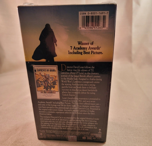 Lawrence of Arabia (VHS, 1992) 30th Anniversary Collectors Edition Widescreen