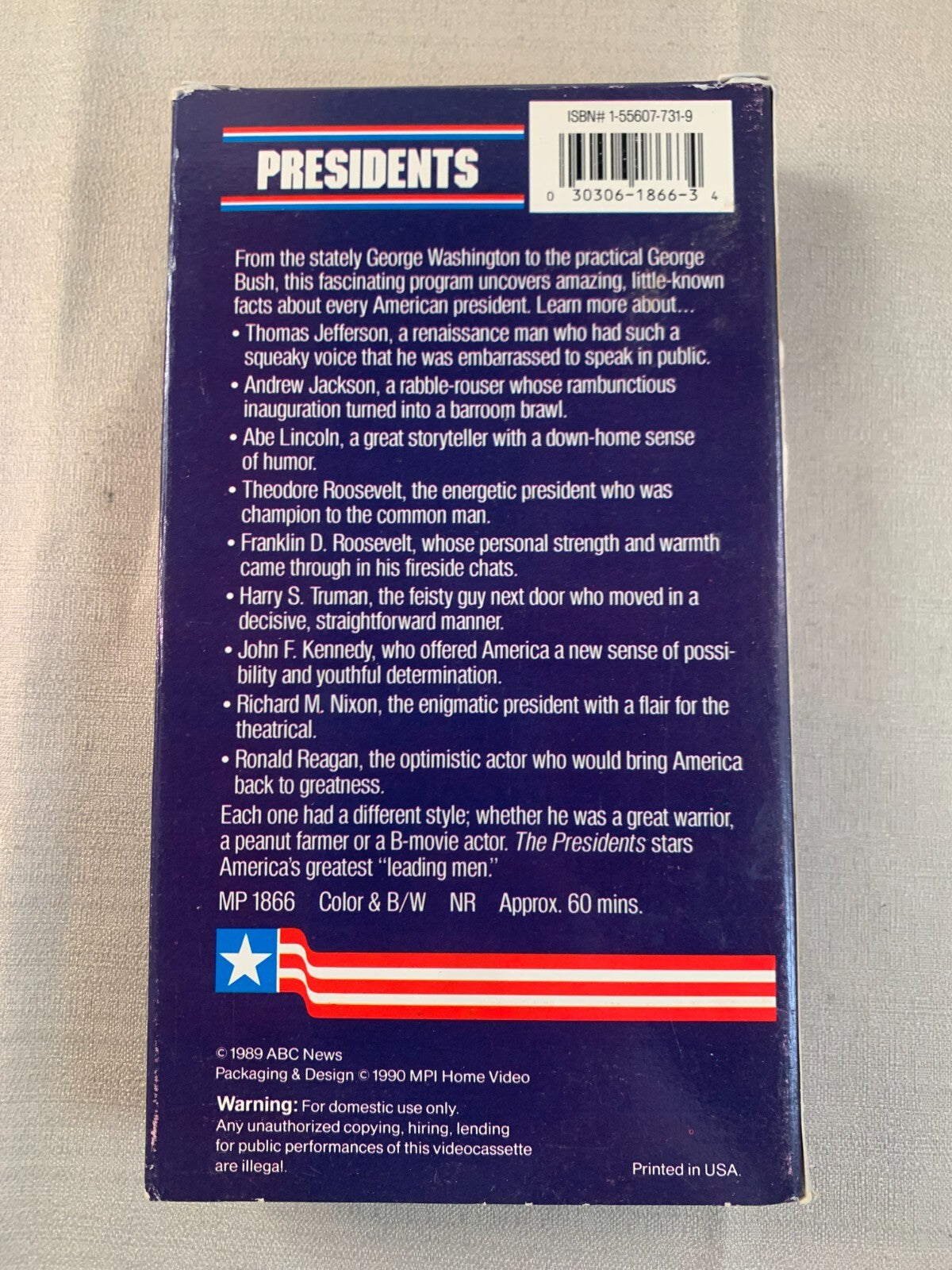 ABC News The Presidents VHS 1989