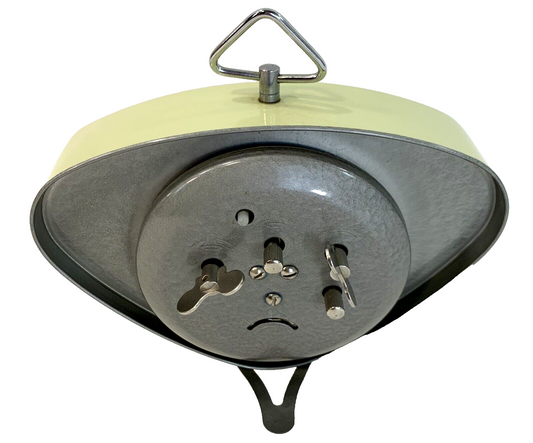 1988 Leadworks Inc. Wind-up Mid-Century Modern Alarm Clock - Tested and Working