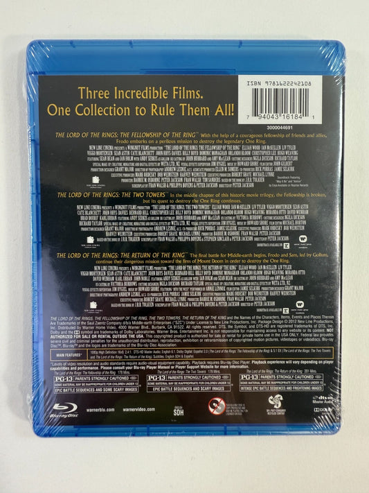 The Lord of the Rings: Theatrical 3-Film Collection (Blu-ray Disc, 2014) New