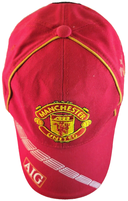 Prima Pripure Manchester United AIG Red/Gold Embroidered Adjustable Hat