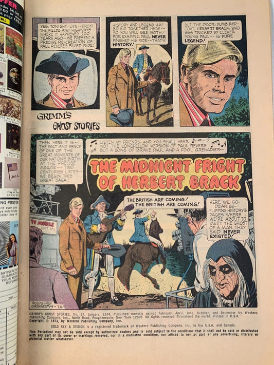 Grimm's Ghost Stories #14 (Gold Key Comics, January 1974) Vintage Horror