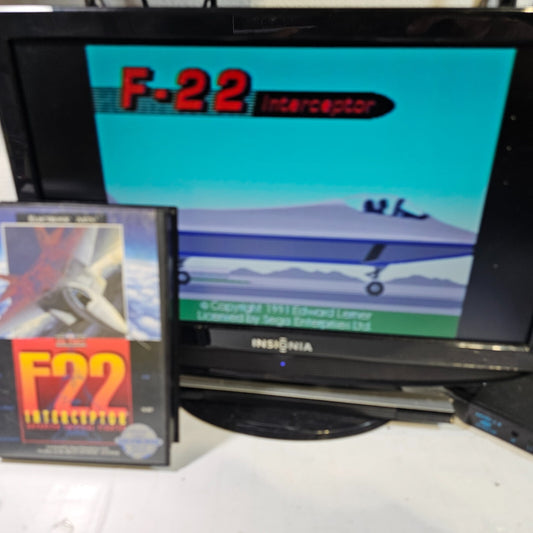 F22 Interceptor (Sega Genesis, 1991) Game and Case - Tested
