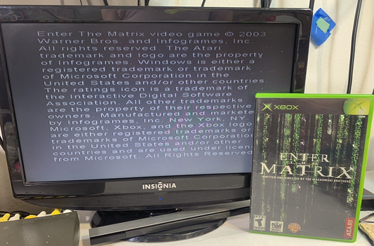 Enter the Matrix (Microsoft Xbox, 2003) Game Case Manual - Tested and Working